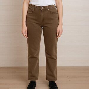 American Eagle Stretch Women's 4 Short Brown 90s' Low Rise Straight Leg Jean